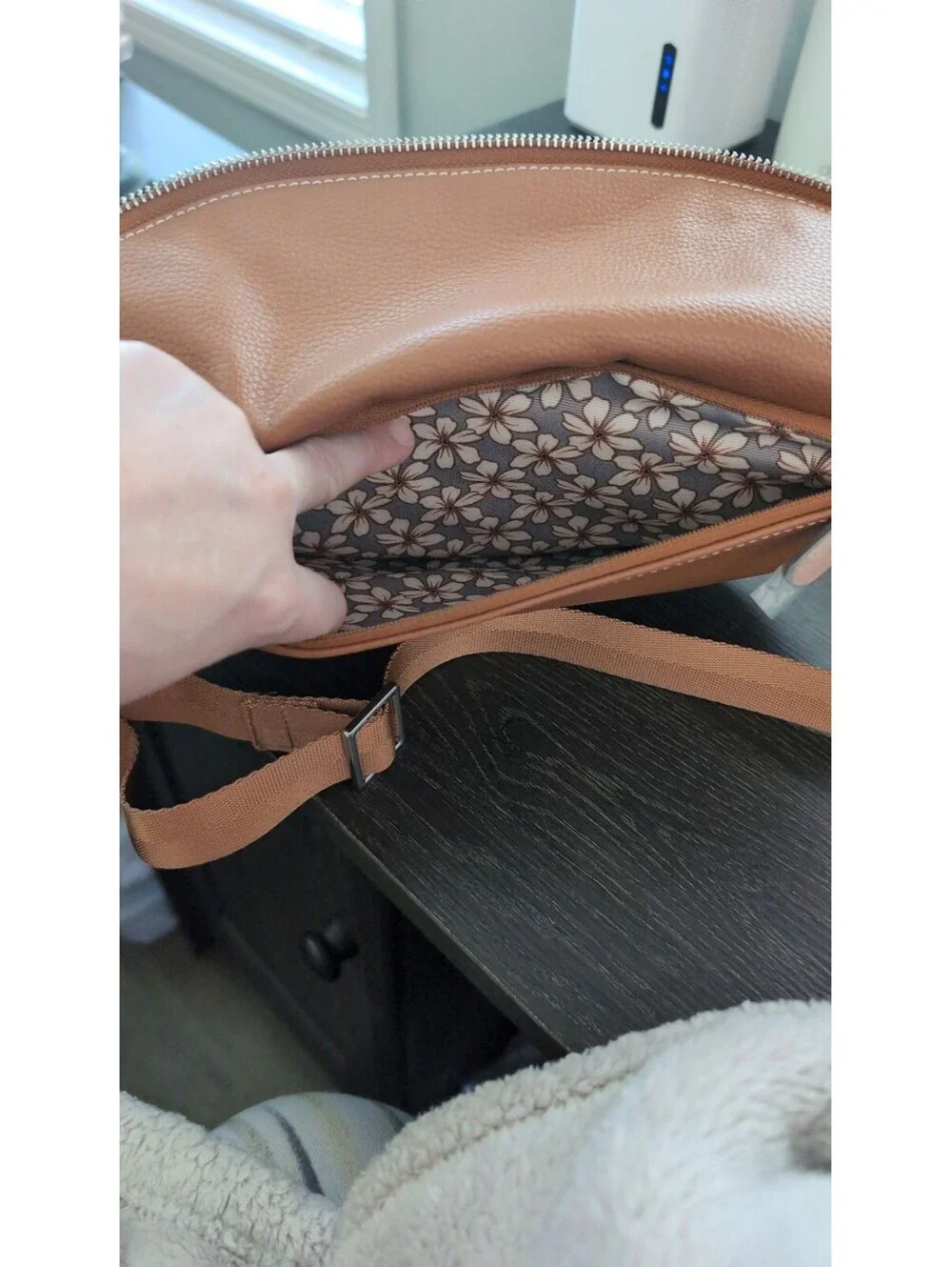 Vera Bradley Outlet Faux Leather Crescent Sling Crossbody Bag
